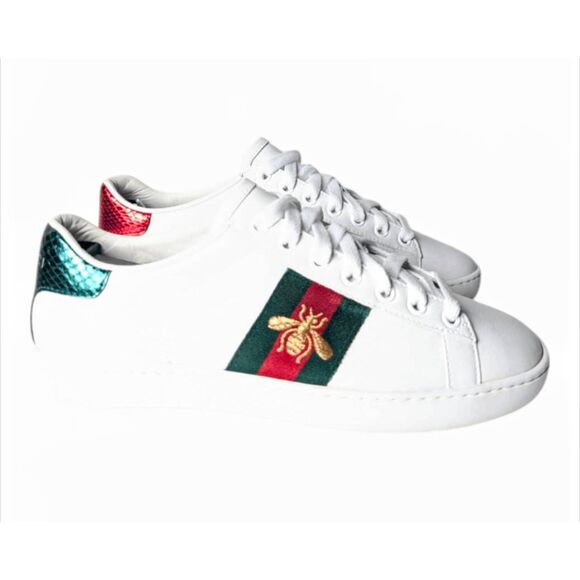GUCCI Ace Sneaker With Bee Size 34.5 - Picture 2 of 12